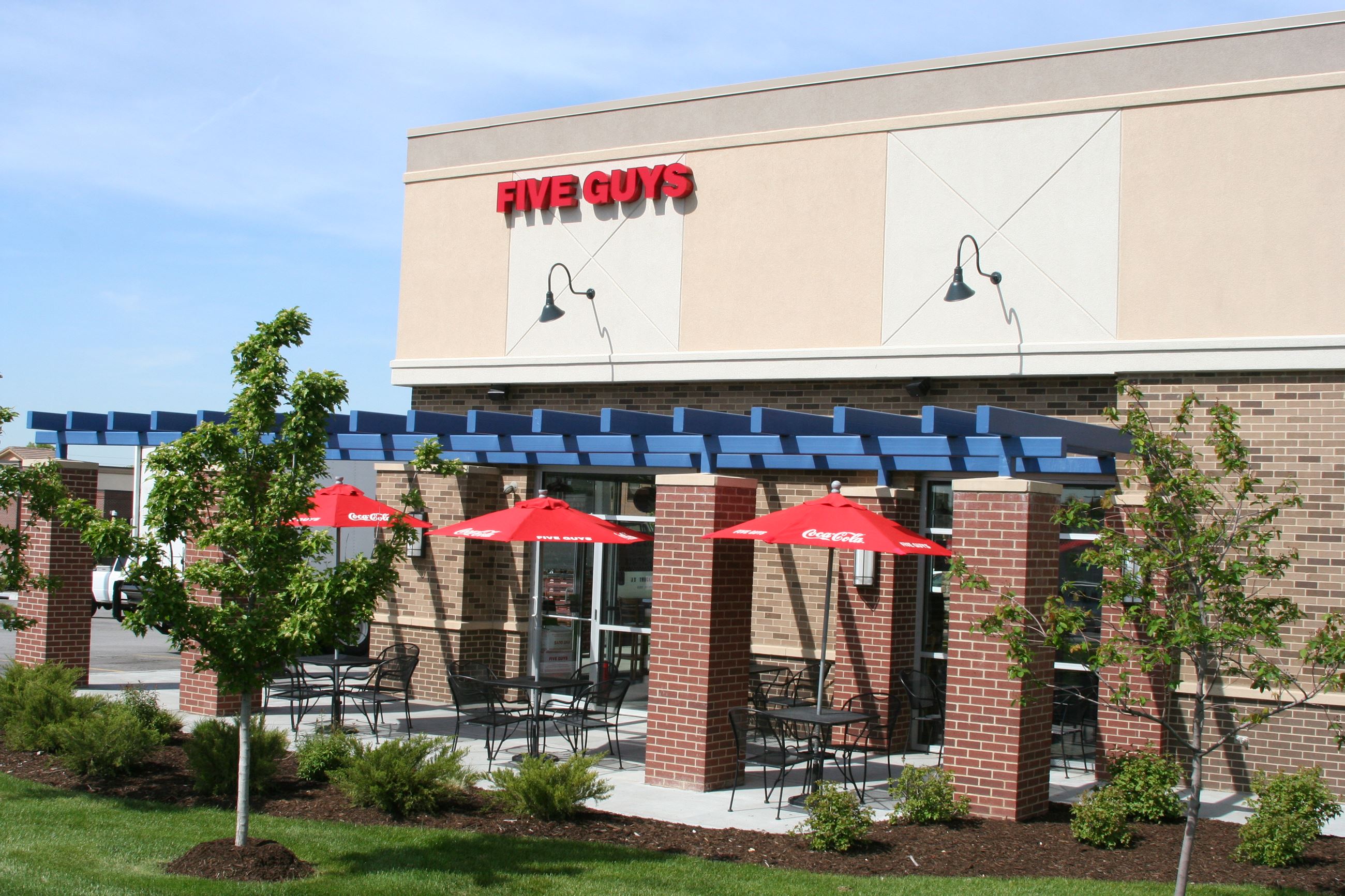 Photo of the exterior of 5 Guys