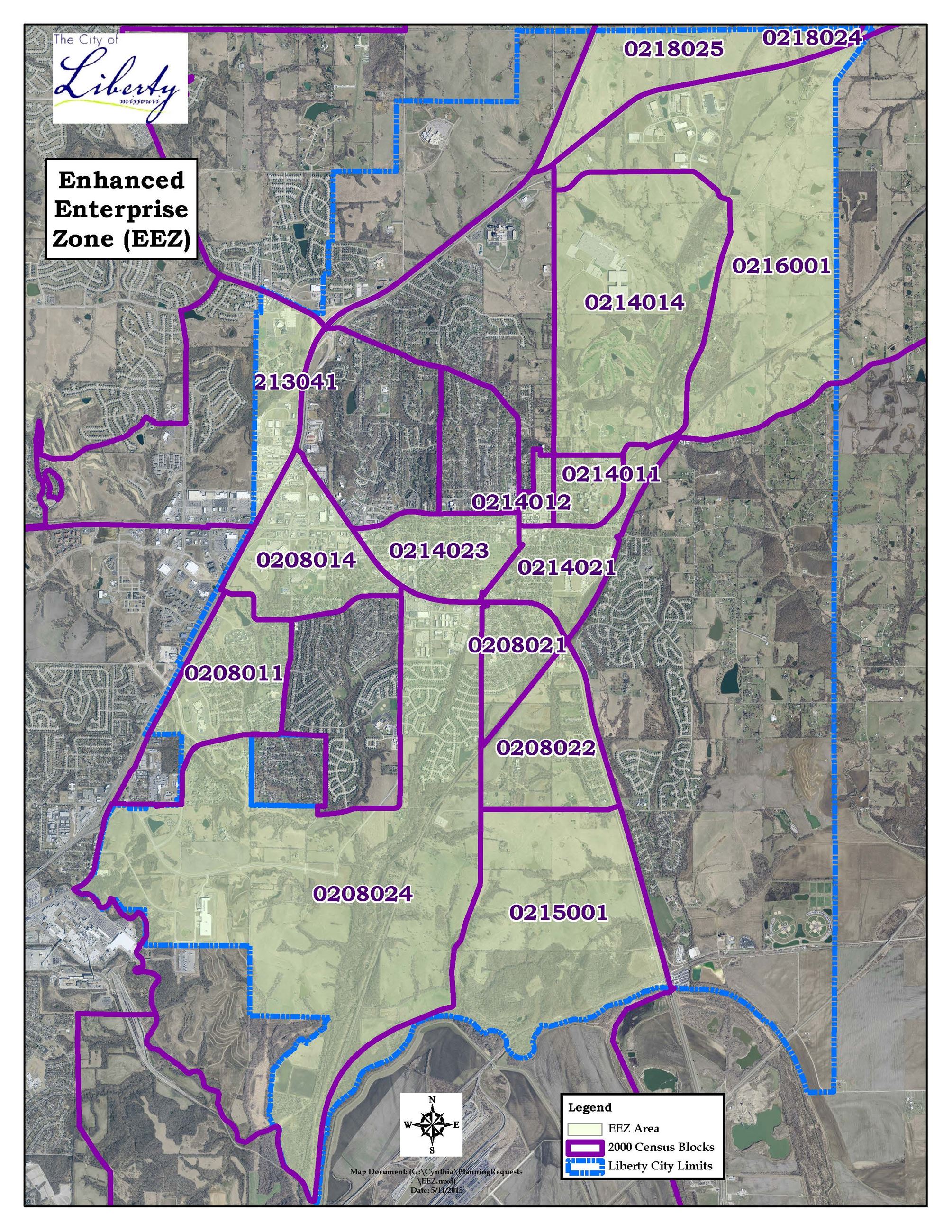 Map of the Enhanced Enterprise Zone