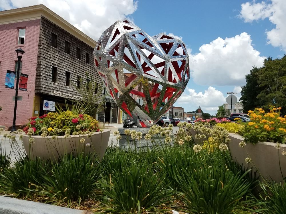 Photo of the Open Heart Sculpture