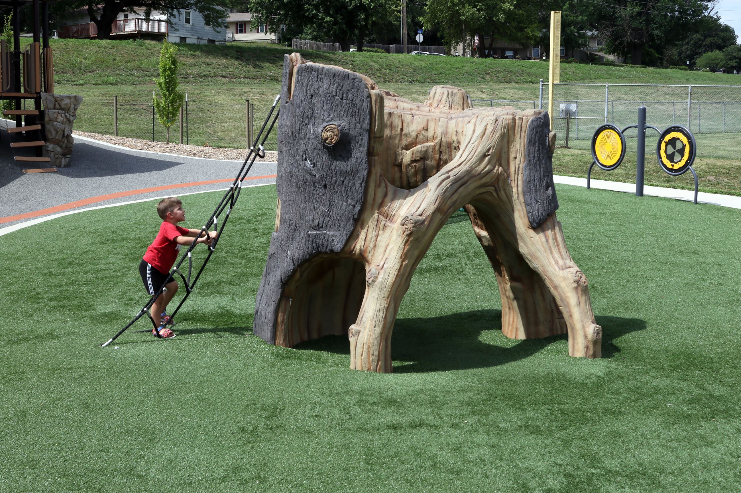 Photo of a play structure at City Park in Liberty